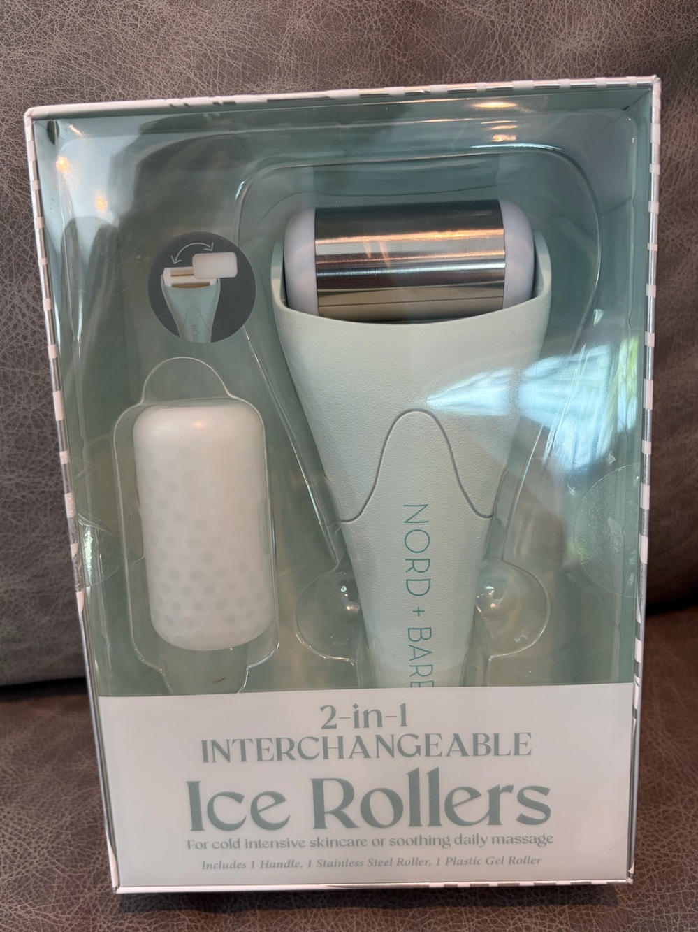 2-in-1 Interchangeable Ice Rollers Face Massager